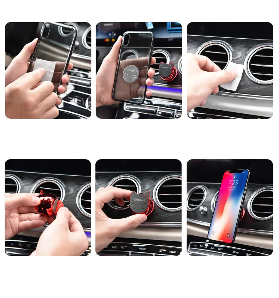 Car Phone Mount with Magnetic Base for Navigation